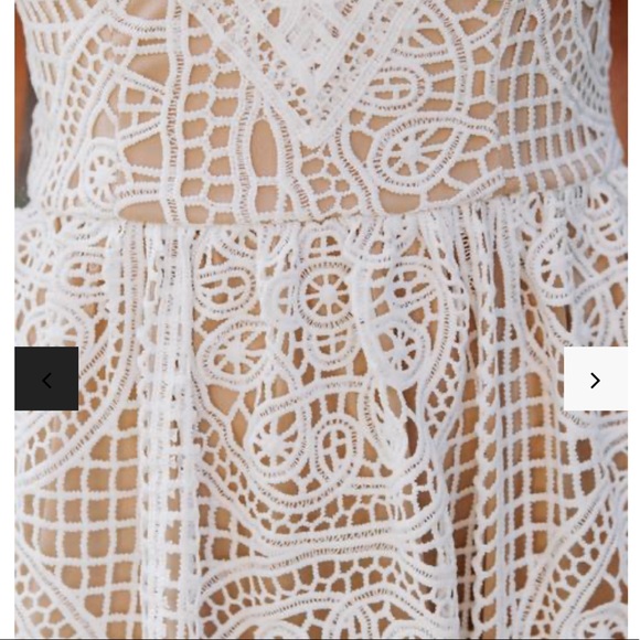 Boho Ivory Lace Crochet Backless Midi Sundress - Picture 14 of 16